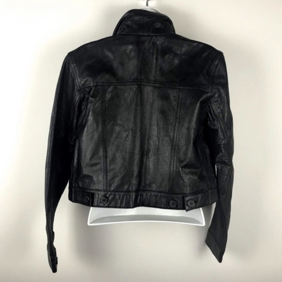 Esprit black leather jacket - Picture 2 of 6